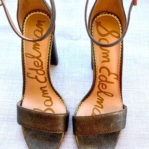 Metallic Bronze Sam Edelman Heel Size 9
